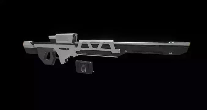 A B Y S S Sniper Rifle -  PBR Game Ready Asset Low-poly 3D model