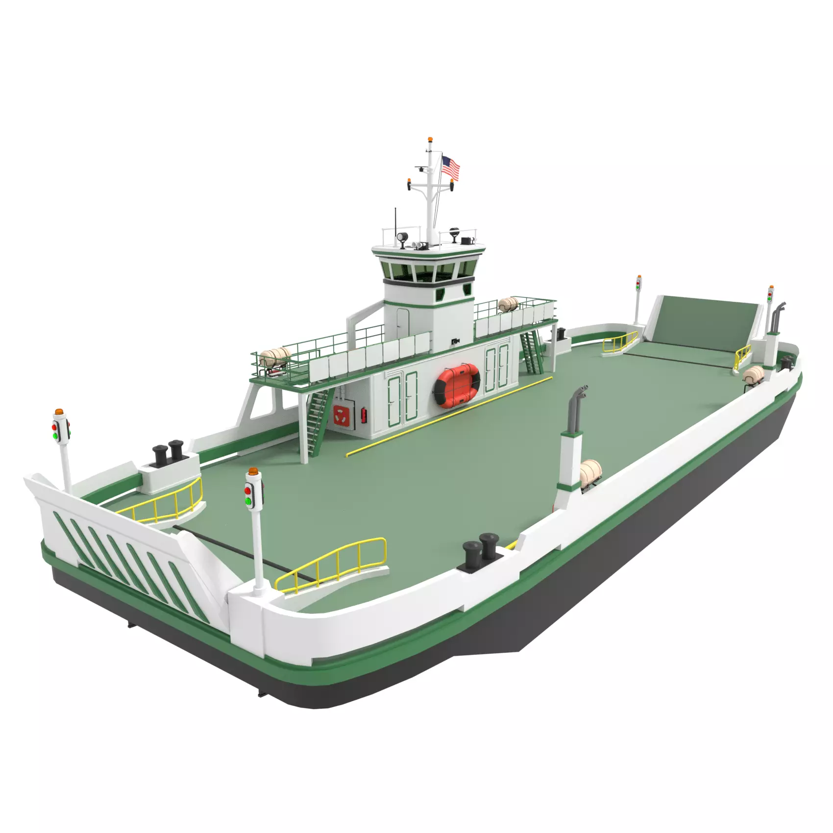 Small Car Ferry 3D model
