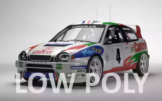 Toyota Corolla WRC Low Poly