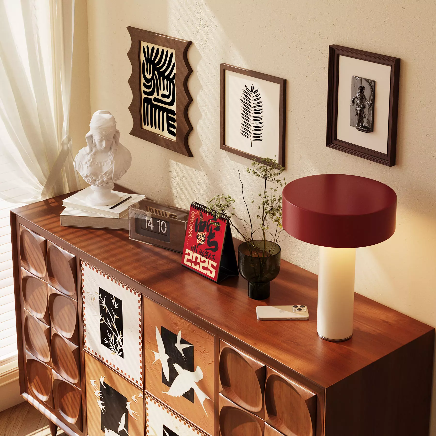 French retro-style decorative set 3D model