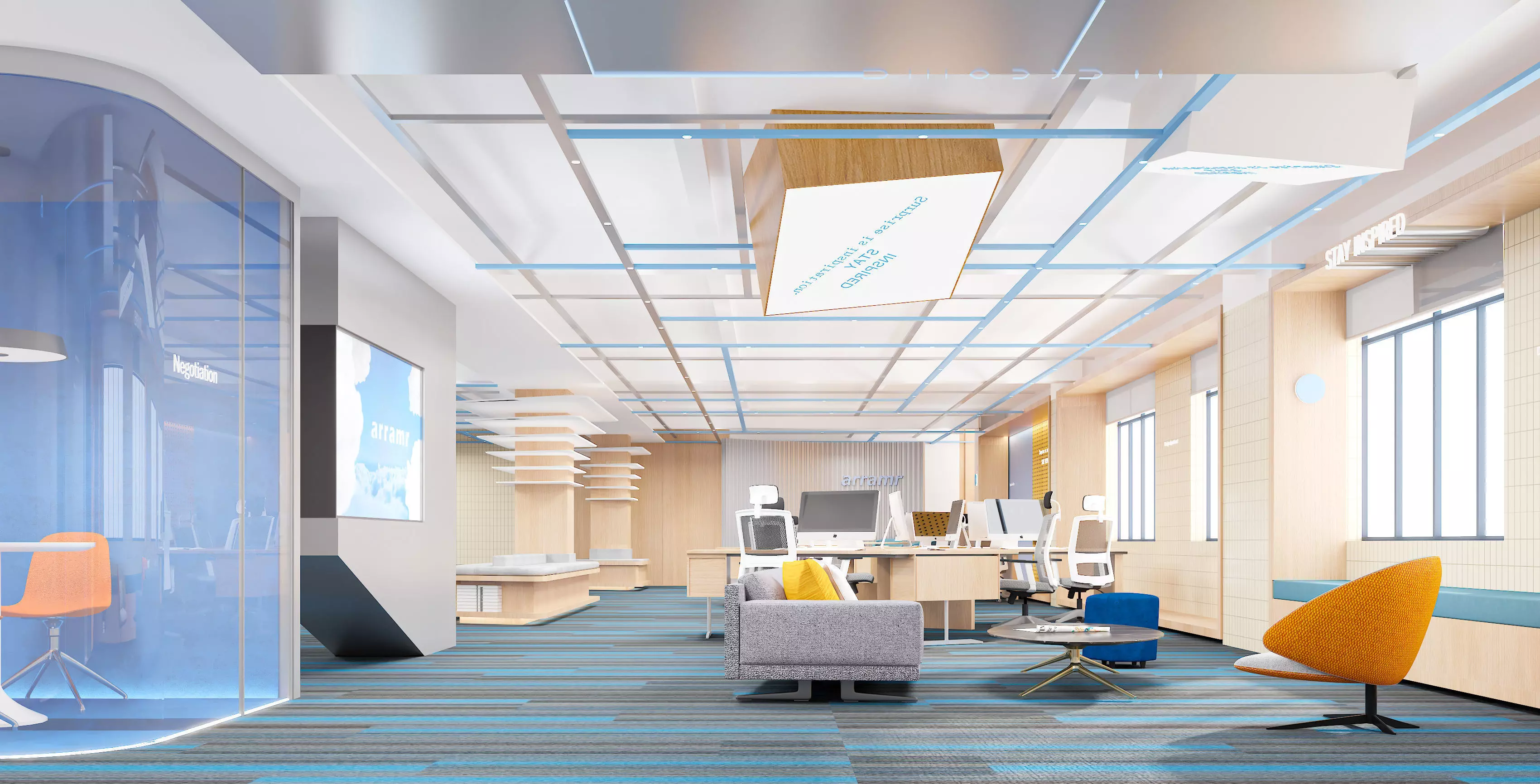 3D model of office interior 3D model 3D model