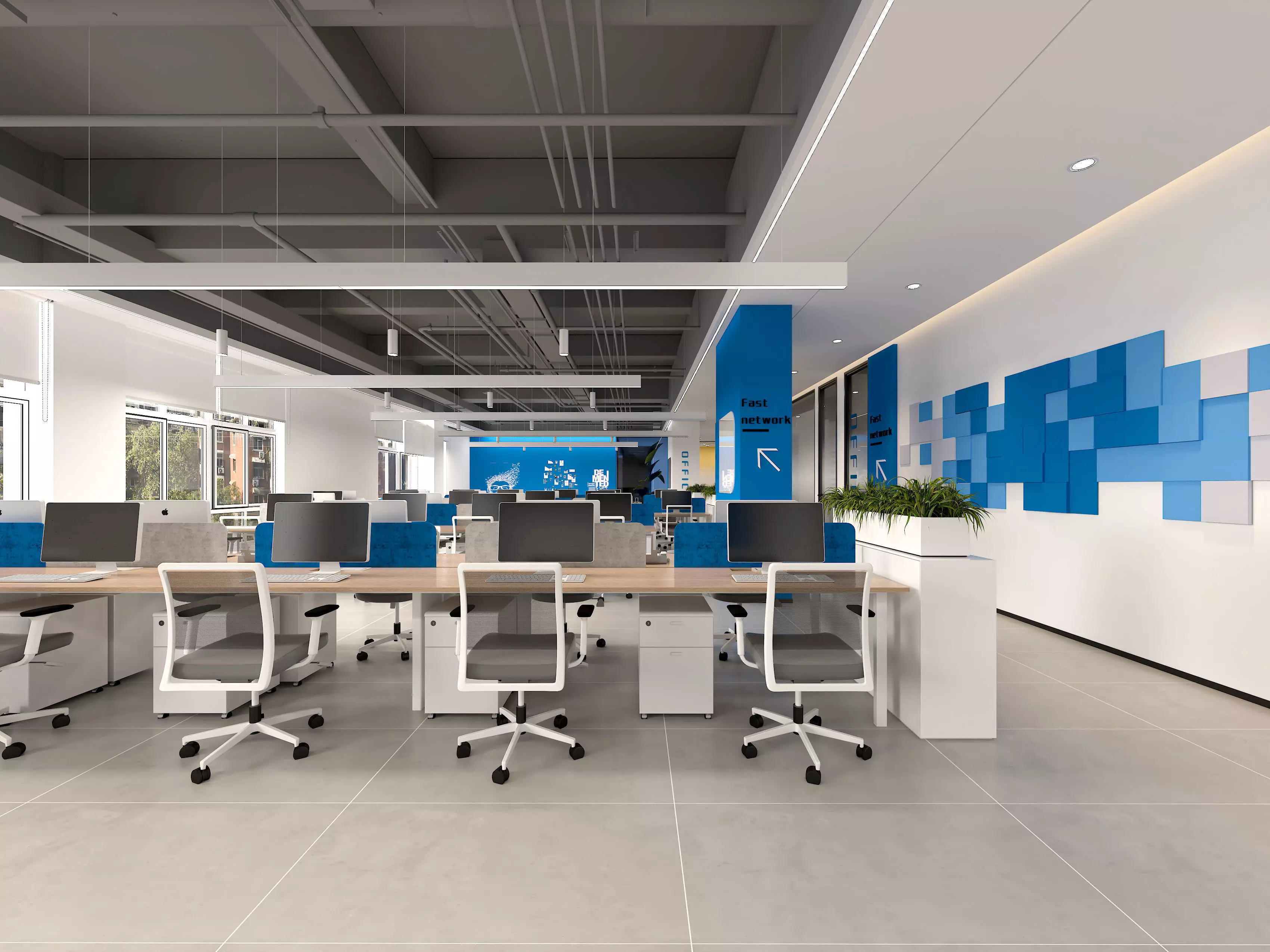 3D model of office interior 3D model 3D model