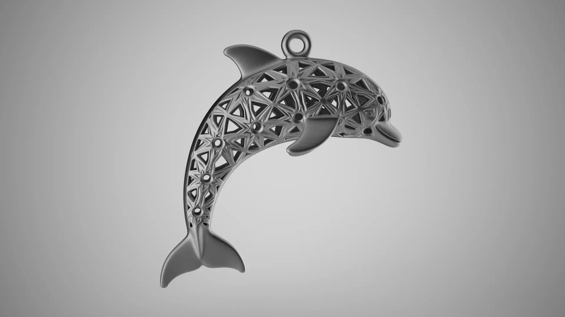Jali Dolphin Pendant 3D print model