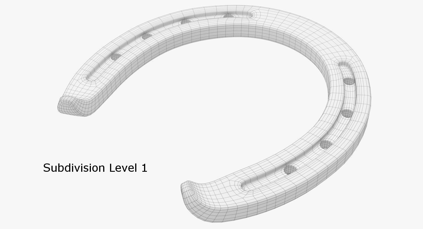 Horseshoe 2 Textured 3D model_6