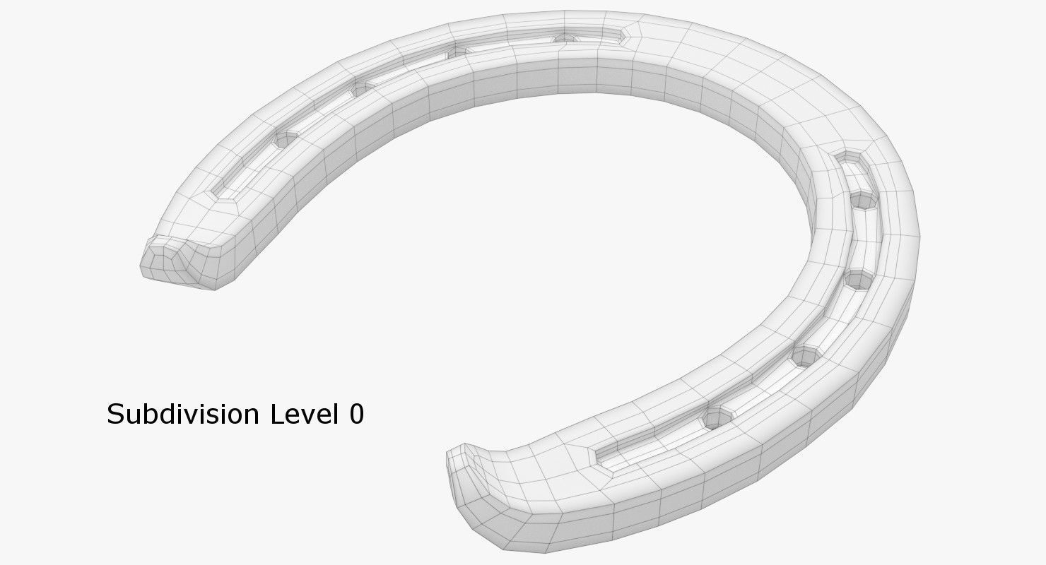 Horseshoe 2 Textured 3D model_5
