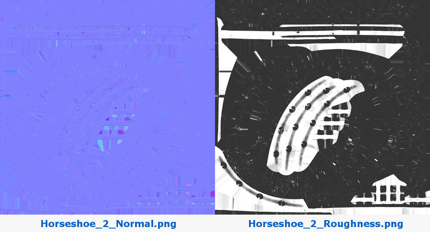 Horseshoe 2 Textured 3D model_10