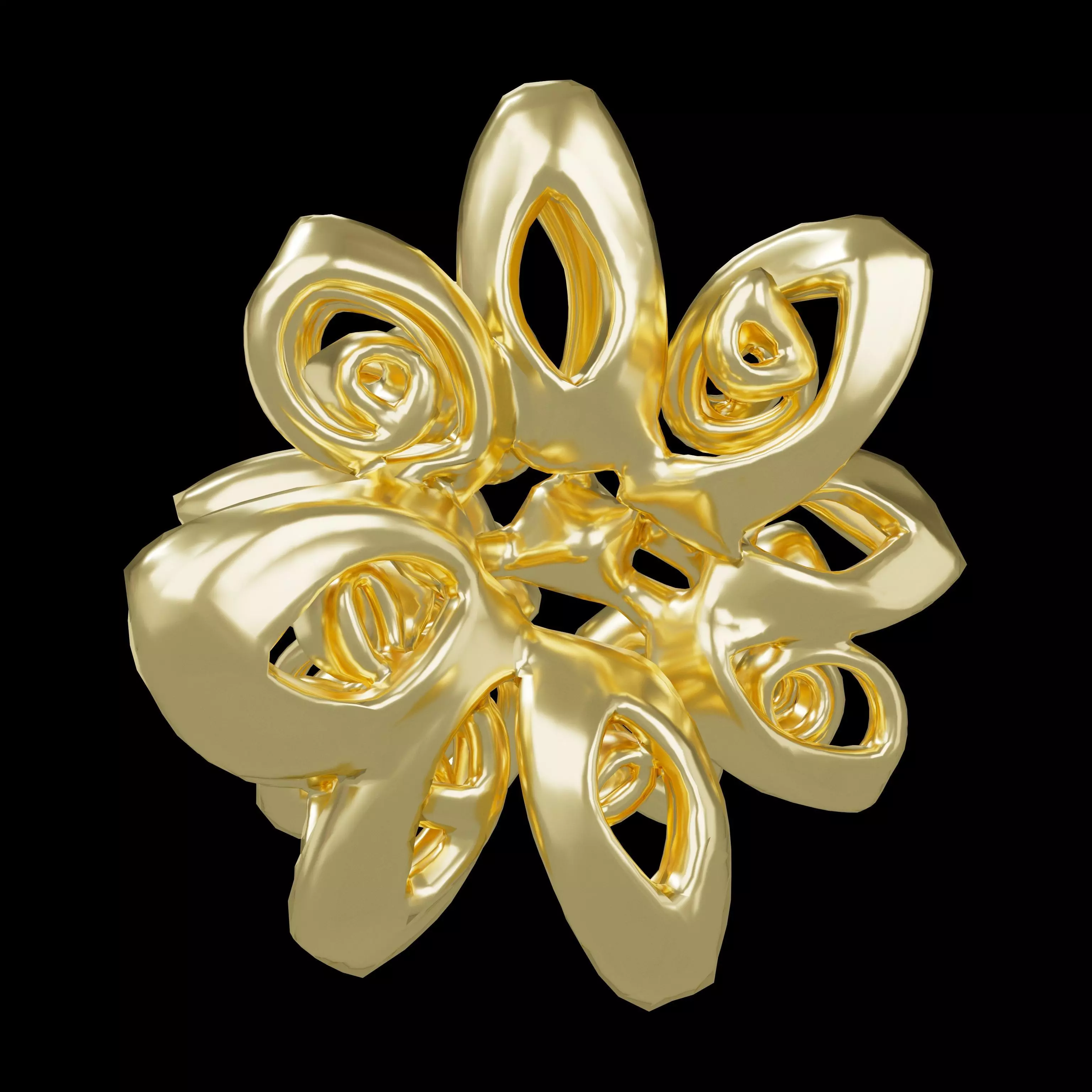 Abstract Flower Shape v1 001 Low-poly 3D model