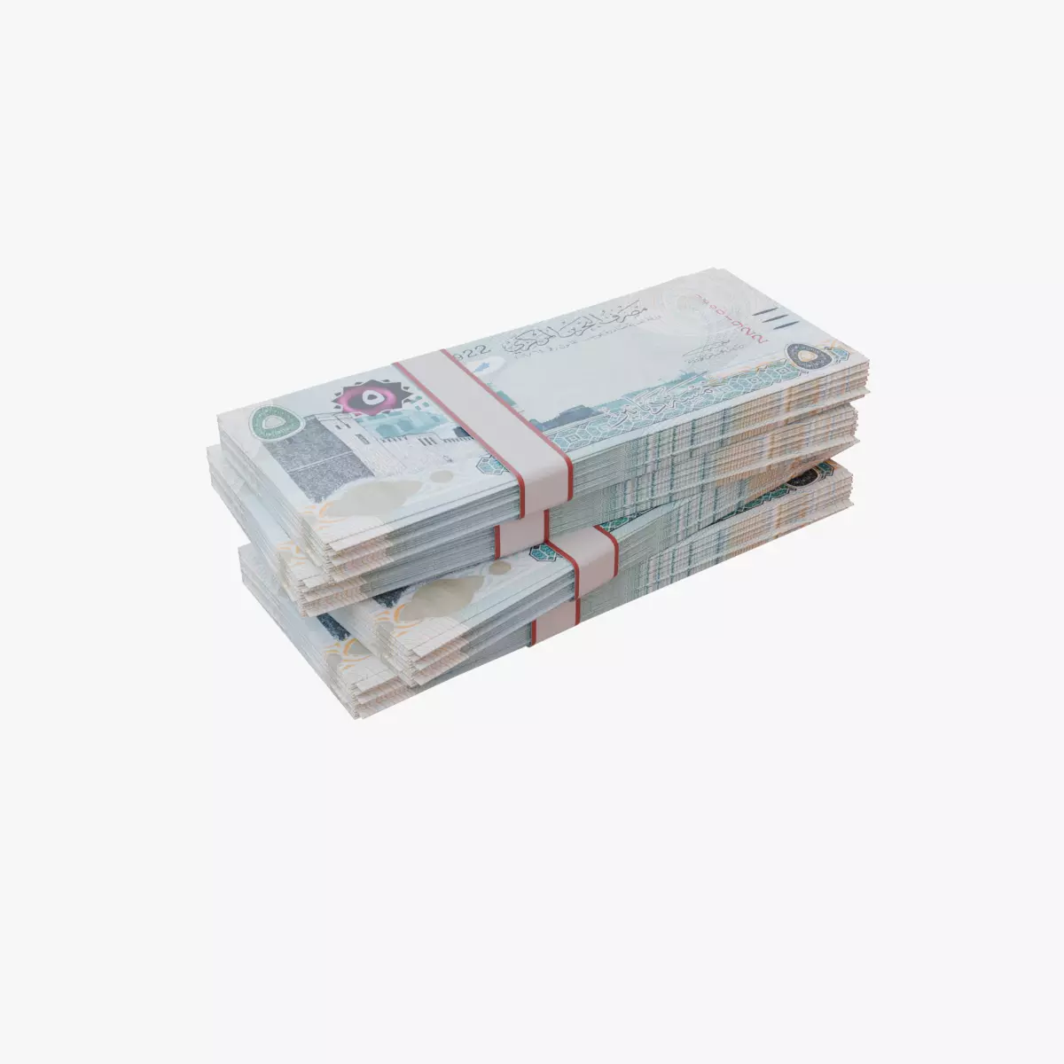 5 Bahraini Dinar BHD Low-poly 3D model
