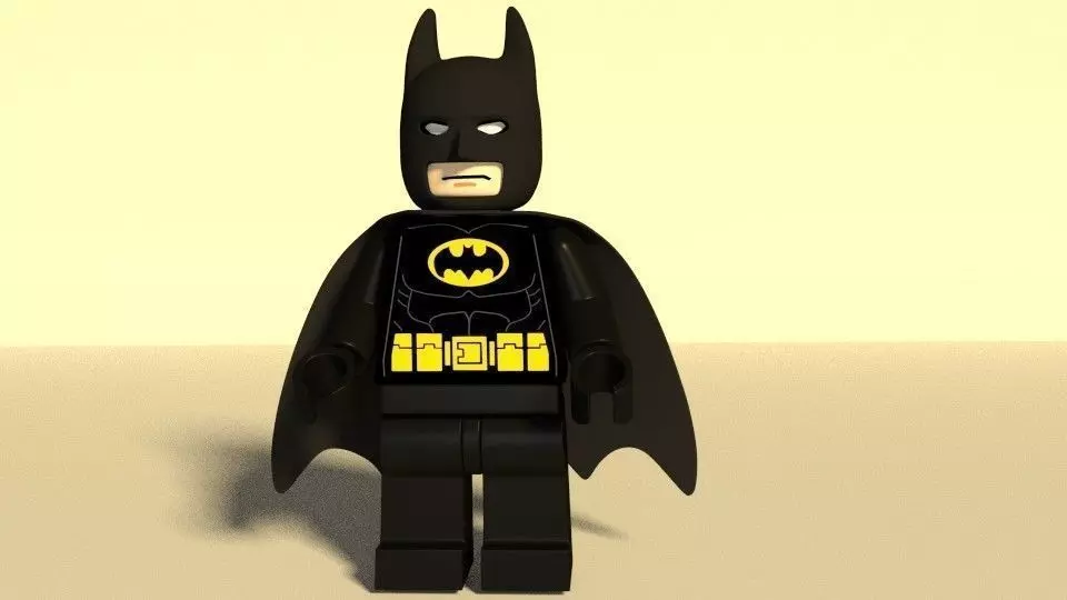 Lego Batman minifig Low-poly 3D model