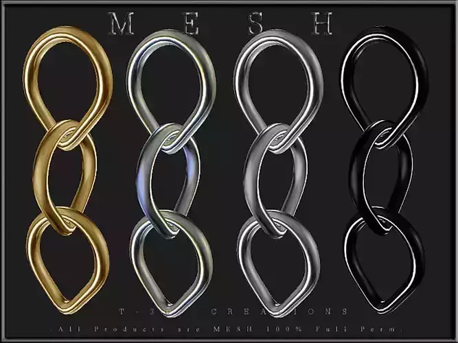 3D model Chain 2 Rings VR / AR / low-poly | CGTrader