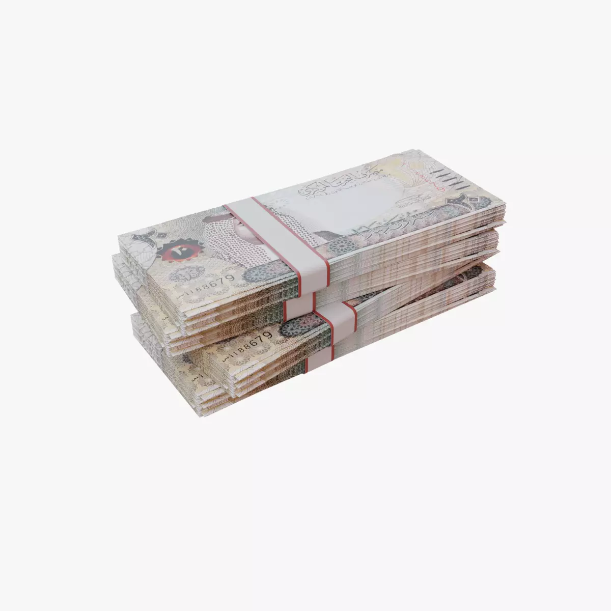 20 Bahraini Dinar BHD Low-poly 3D model