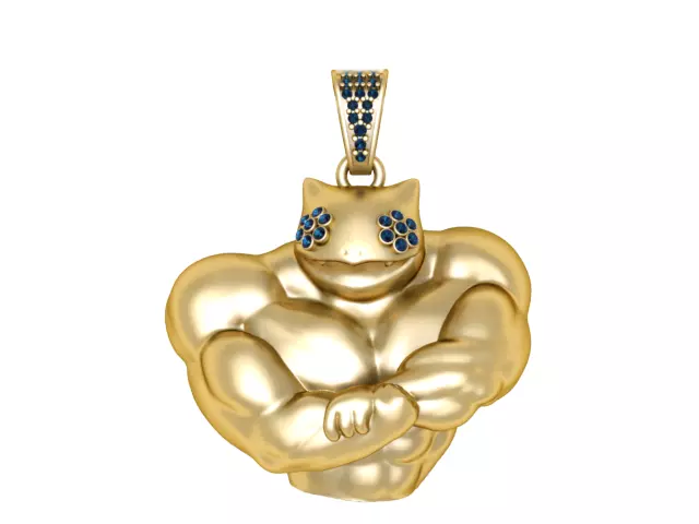 Buff Battle Monster Pendant High-Definition 3D Printable 3D print model