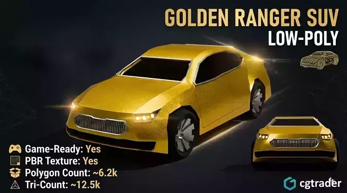 SUV Low-Poly Game-ready