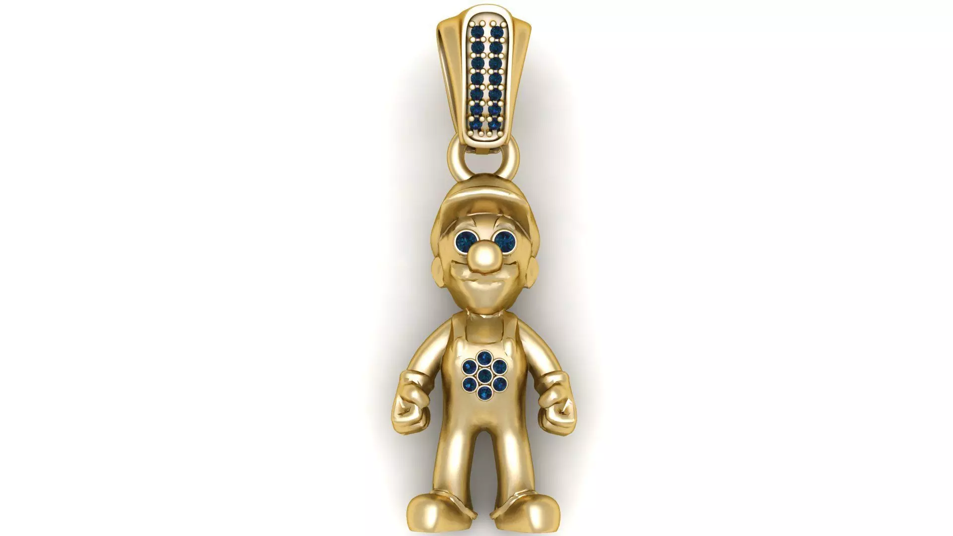 Plumber Hero Iced-Out Pendant 3D print model