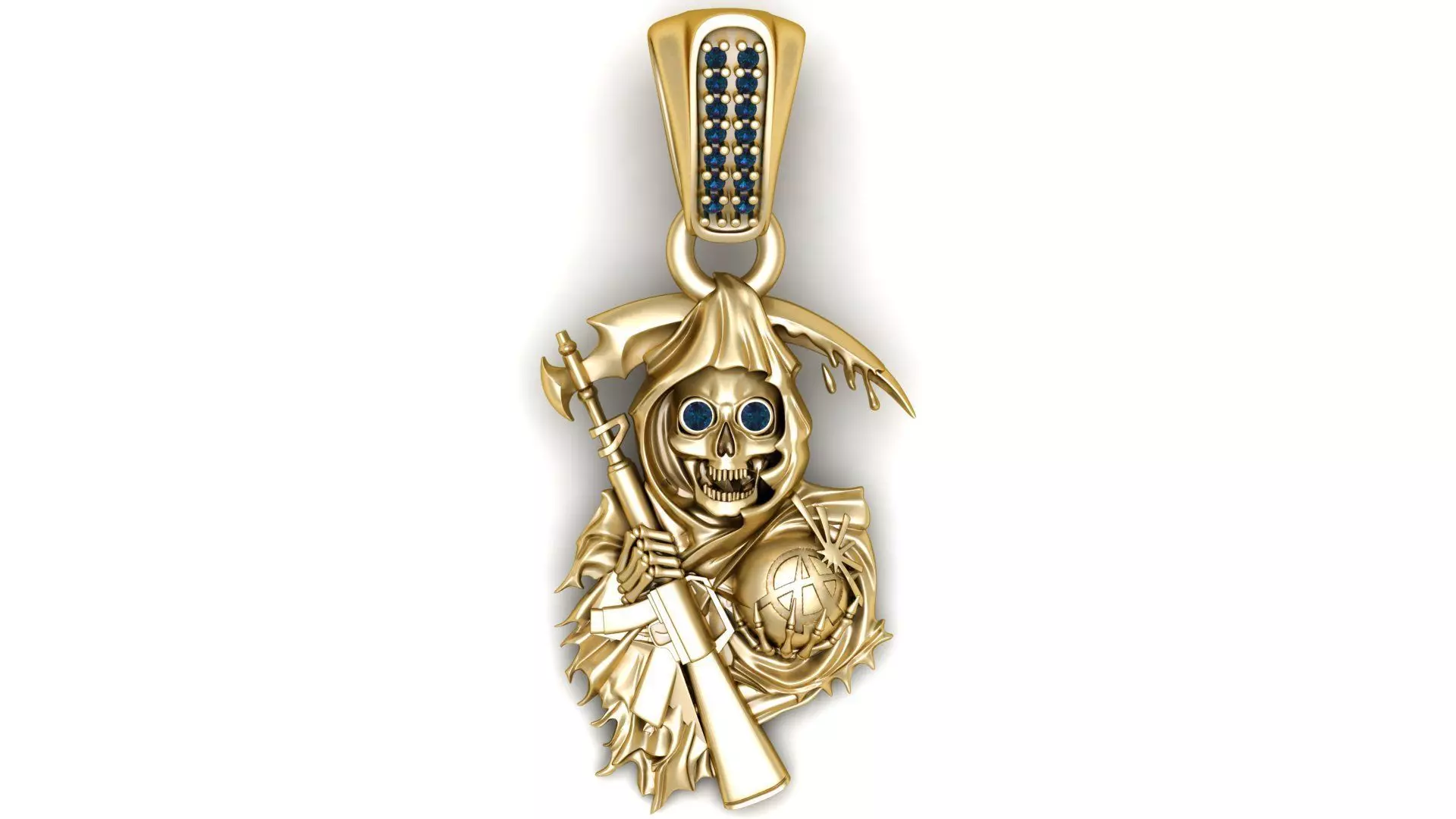 Grim Reaper Tactical Pendant 3D print model