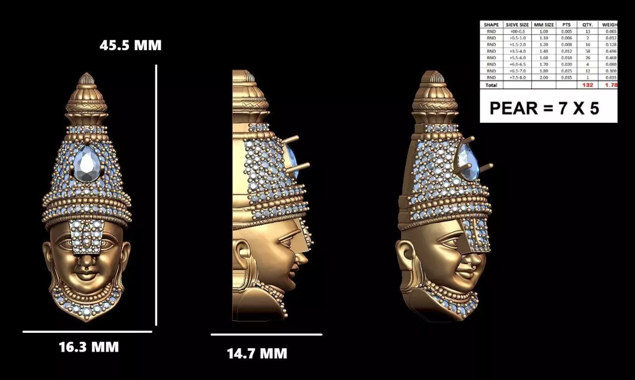 Balaji Face Cad Desing 3D print model
