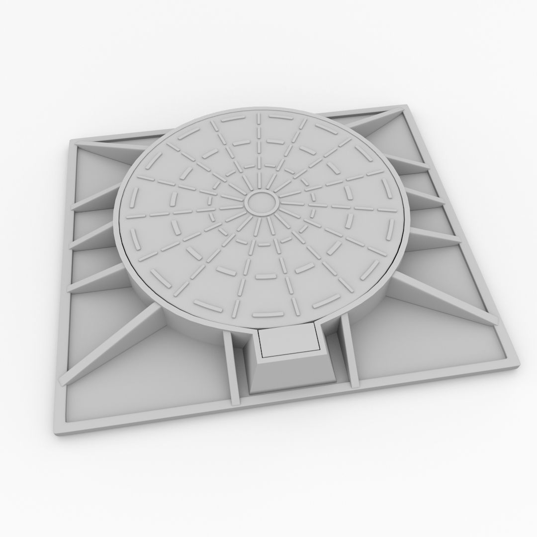 Manhole Cover 3D model_3