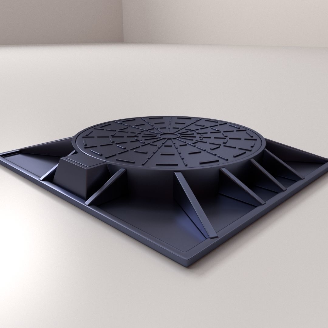 Manhole Cover 3D model_1