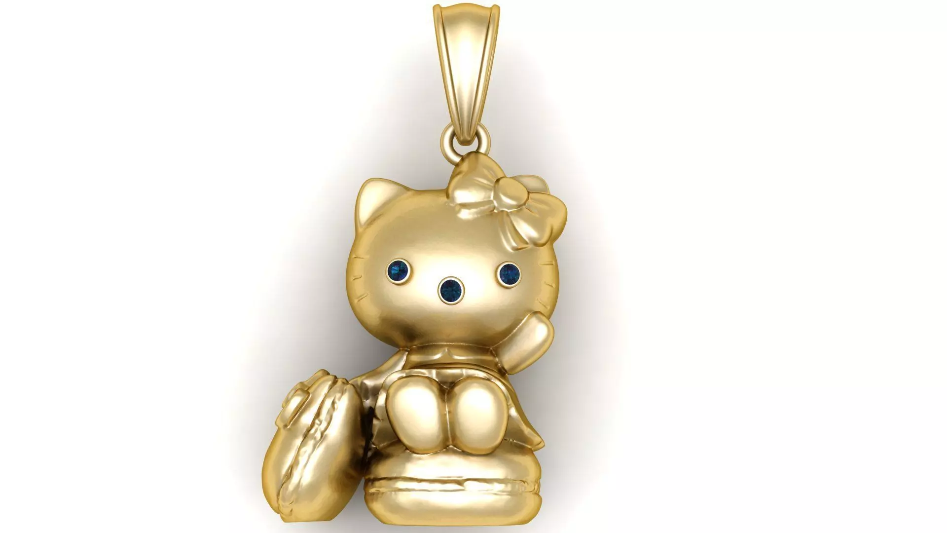 Macaron Kitty Artisan Pendant 3D print model