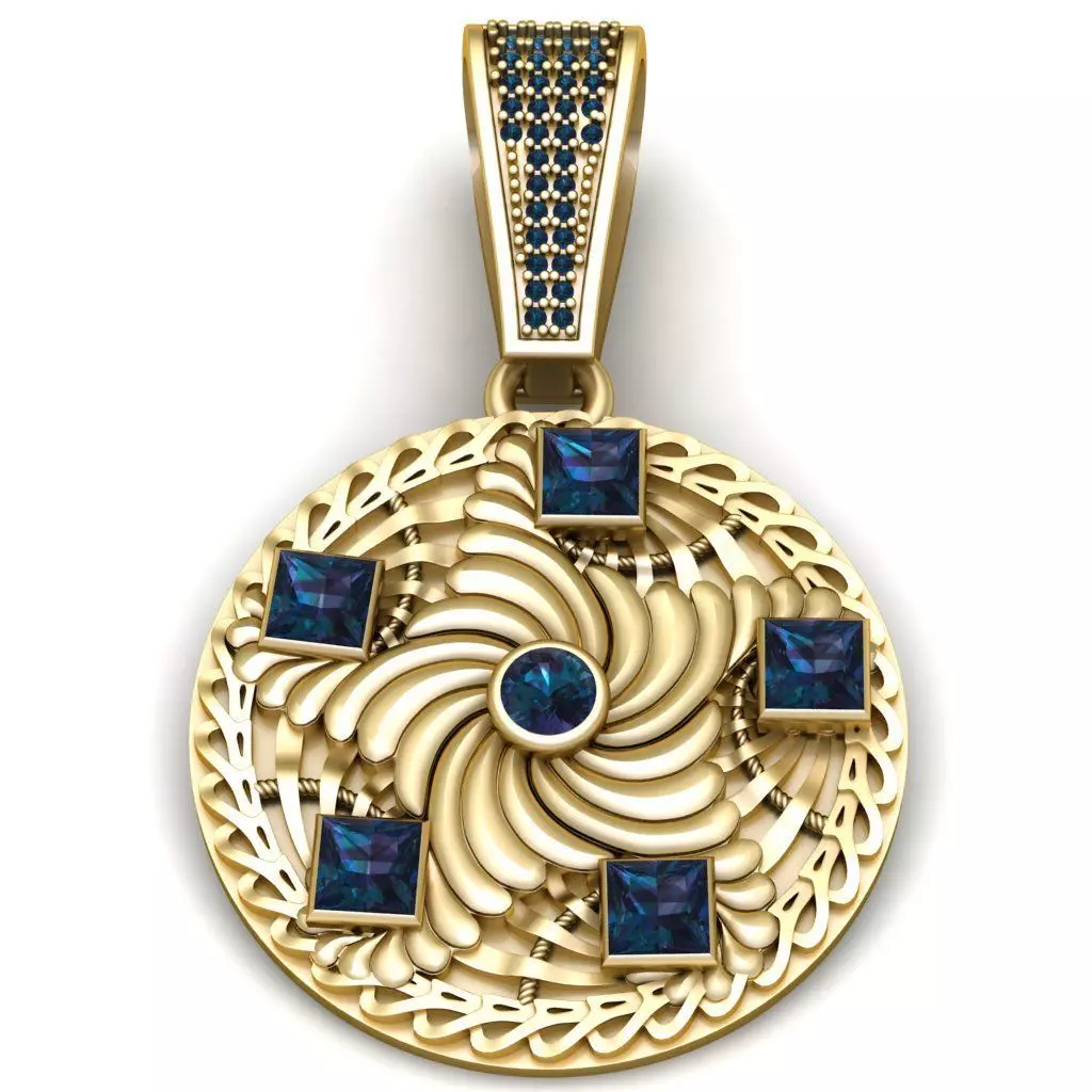 Celestial Vortex Medallion 3D print model