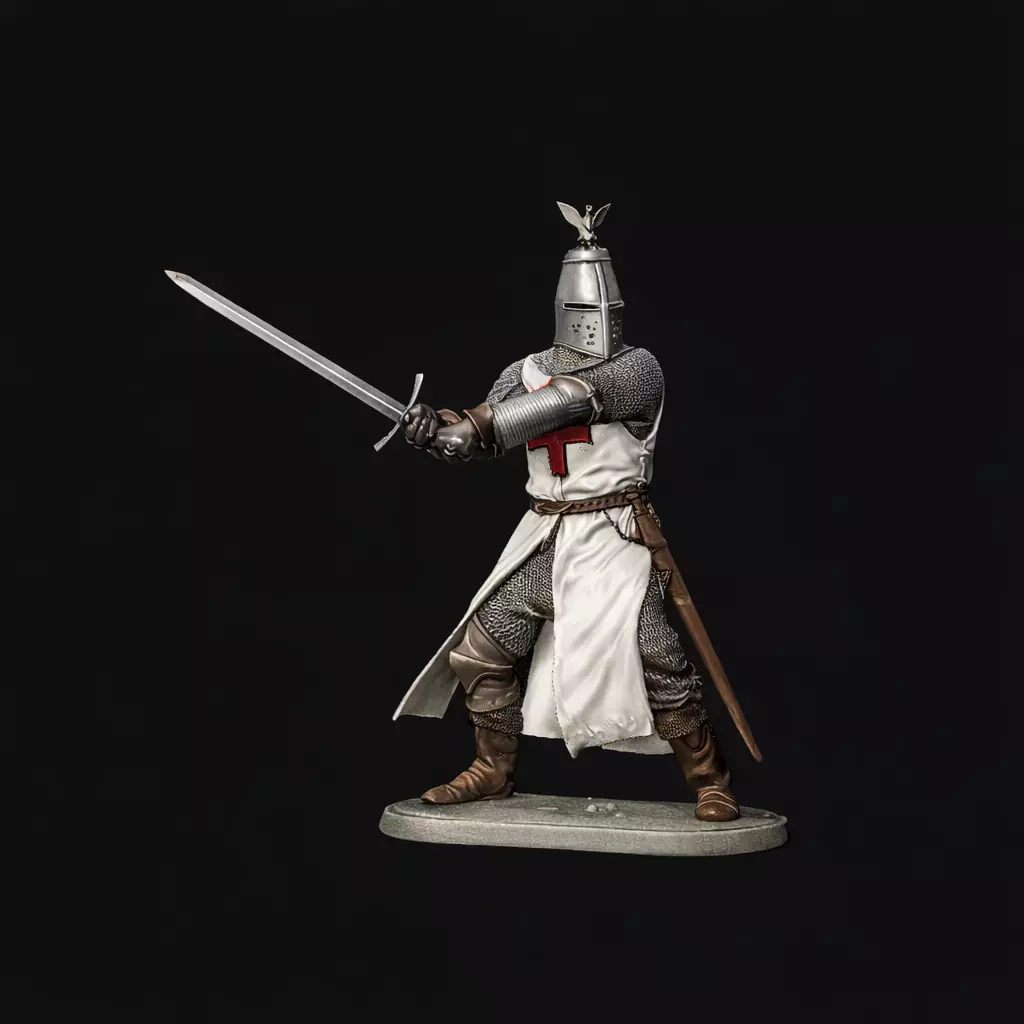 Medieval Crusader Knight STL File for 3D Printing 3D print model