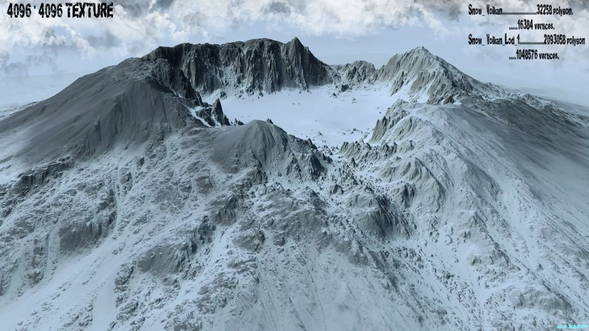 Snow Mountain Low-poly 3D model