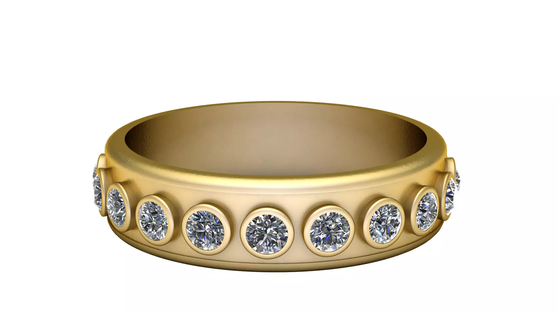 18K Gold Pear Cut Diamond 3D print model