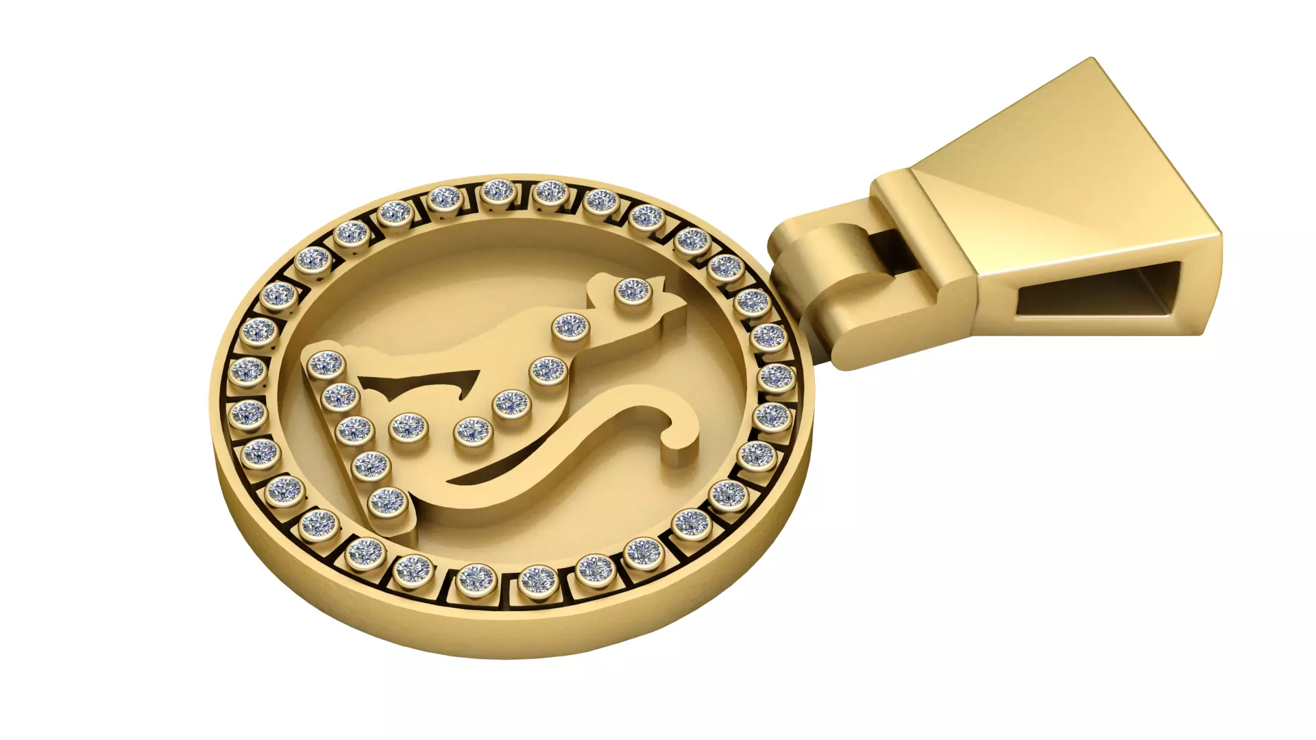 18K Gold Diamond 3D print model