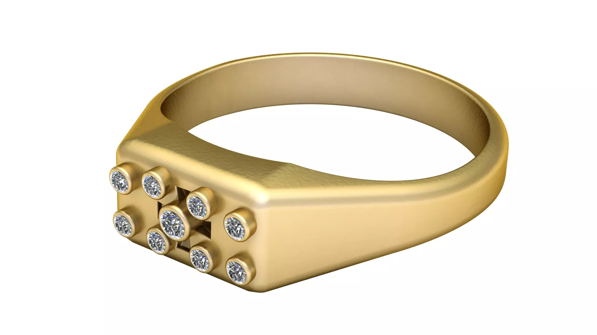 18K Gold Diamond 3D print model