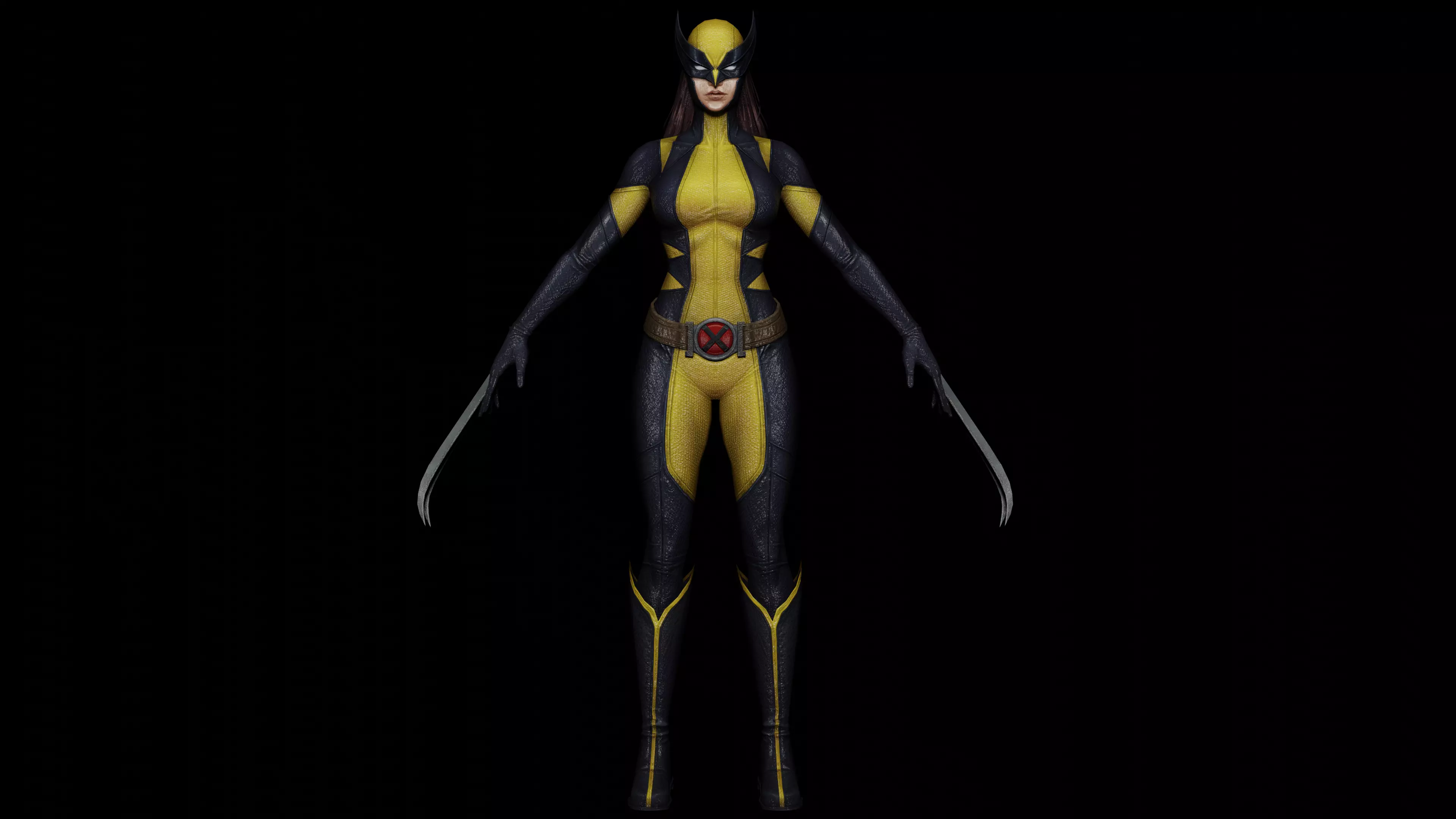 X-women 3D Model Low-poly 3D model