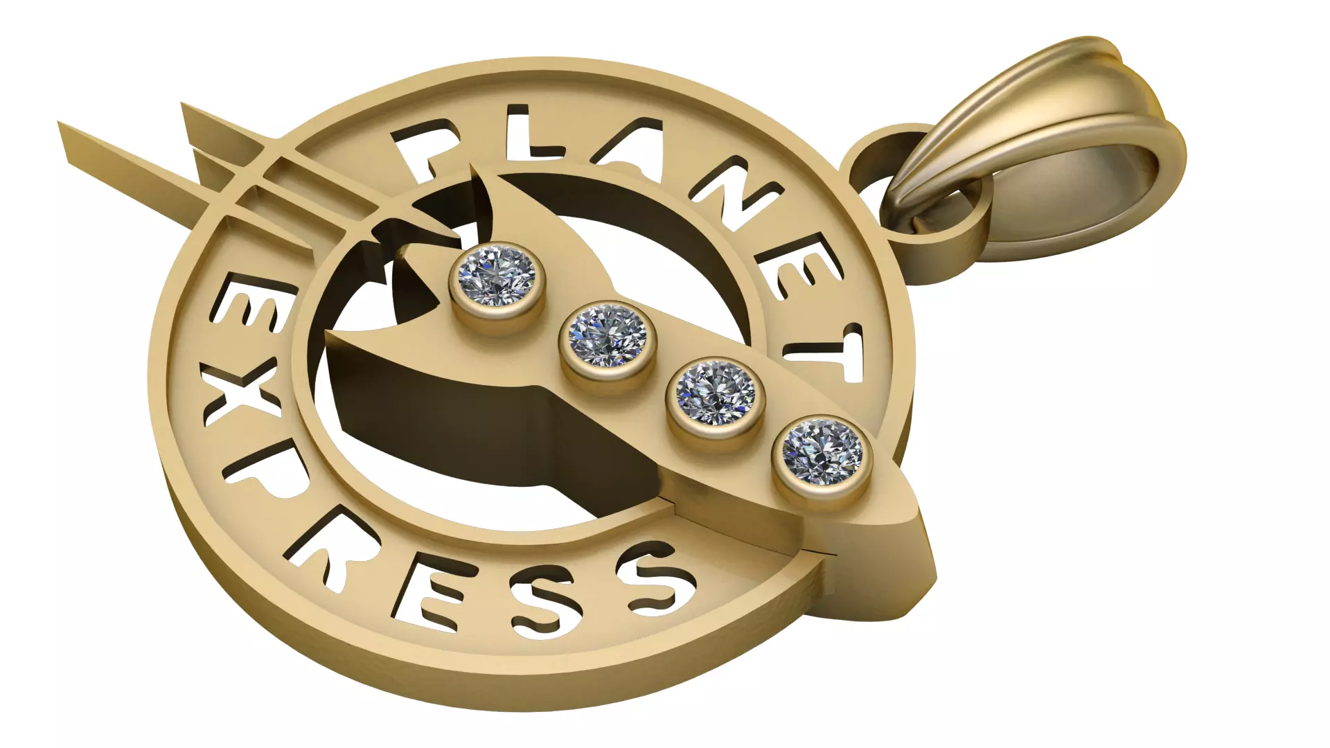 18K Gold Diamond 3D print model