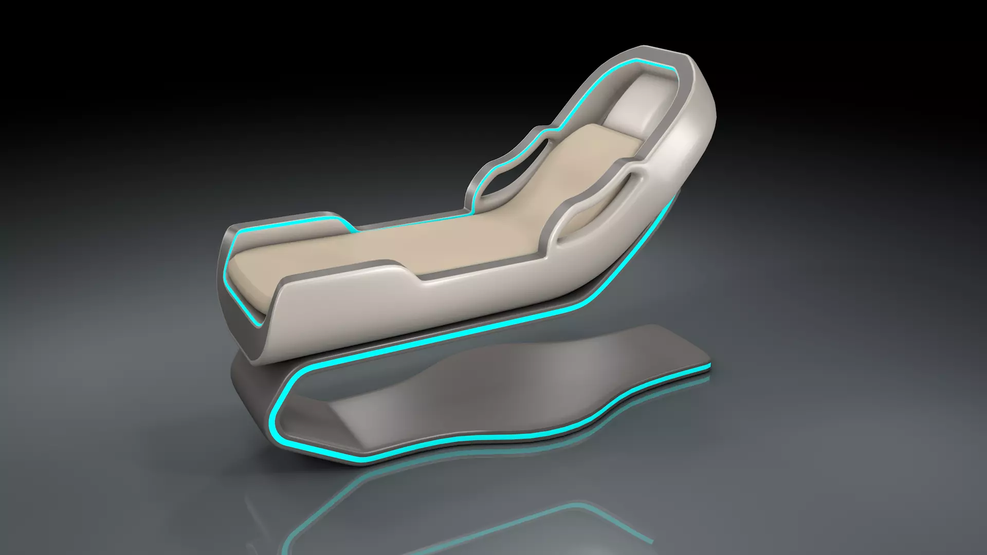 Sci fi Bed 3D model