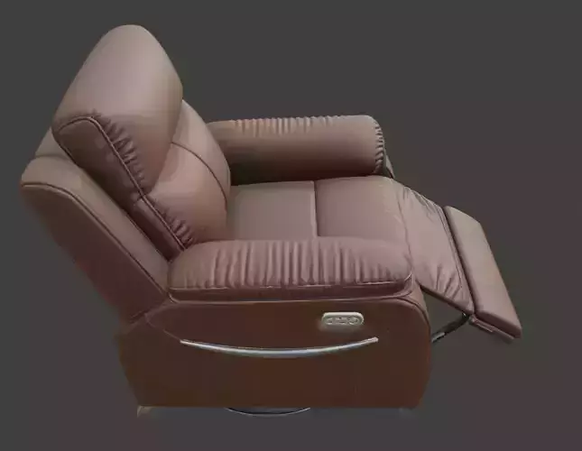 Luxury Leather Recliner Chair 3D model 5