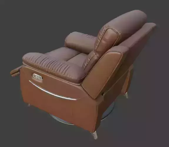 Luxury Leather Recliner Chair 3D model 4