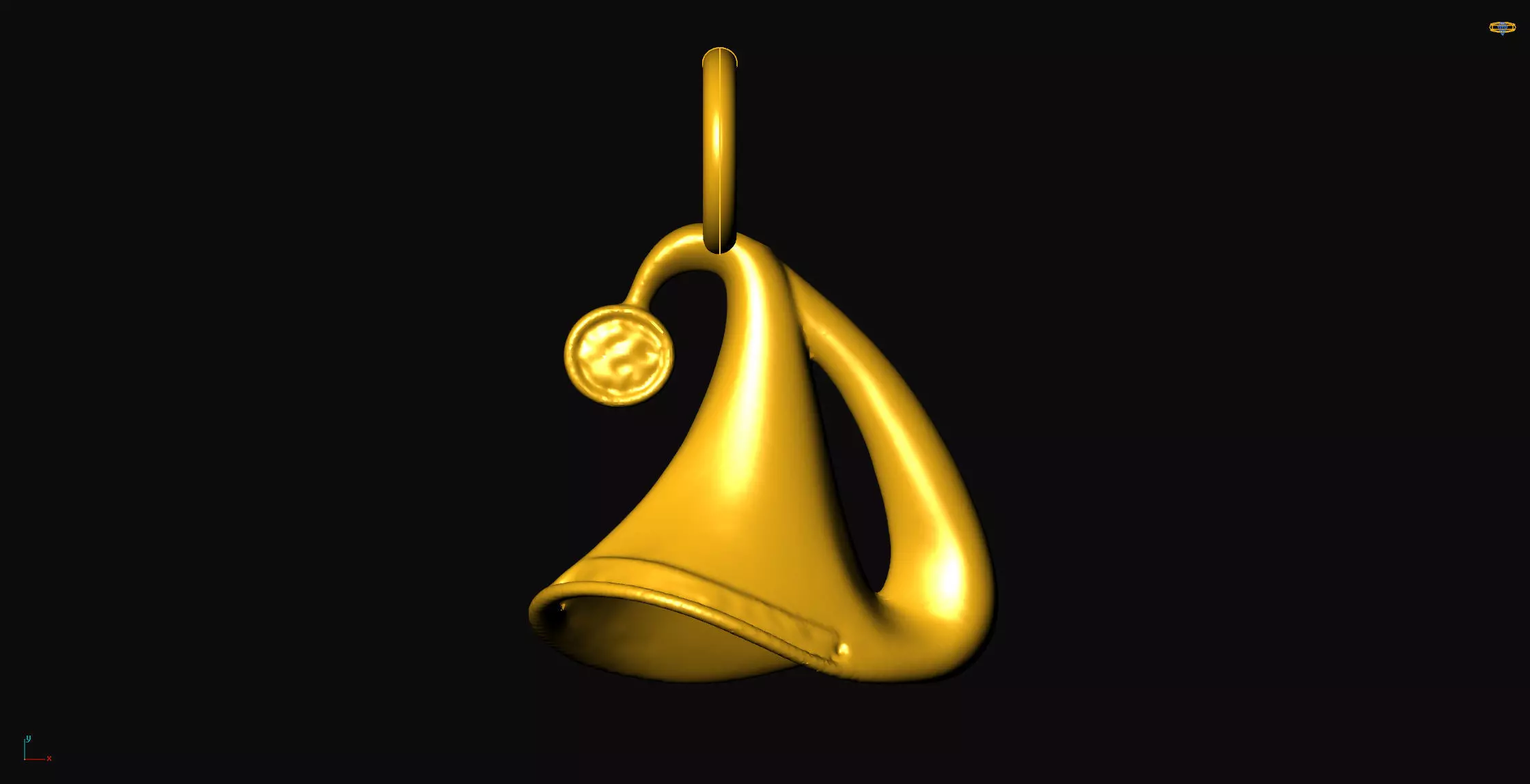 cap pendant charms - one inch pendant 3D print model