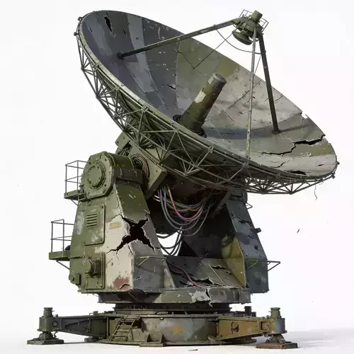Destroyed Military Radar System 3D Model