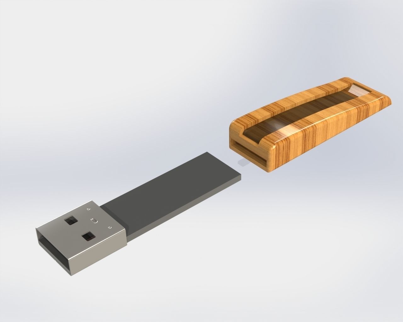 Decorative USB Cover UNN 3D model_1
