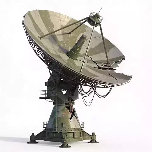 Abandoned High Tech Military Radar Dish 3D Model