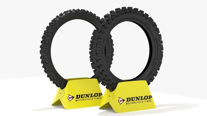 Dunlop Geomax MX52 Tires 3D model