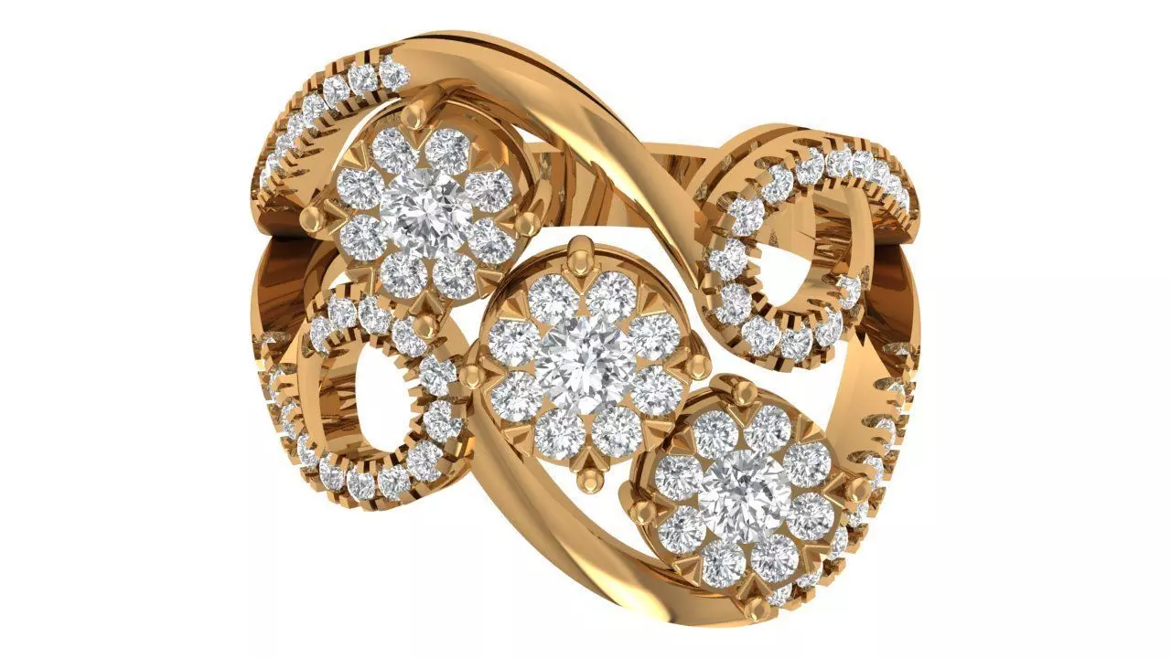 Round Vintage Ring 3D print model