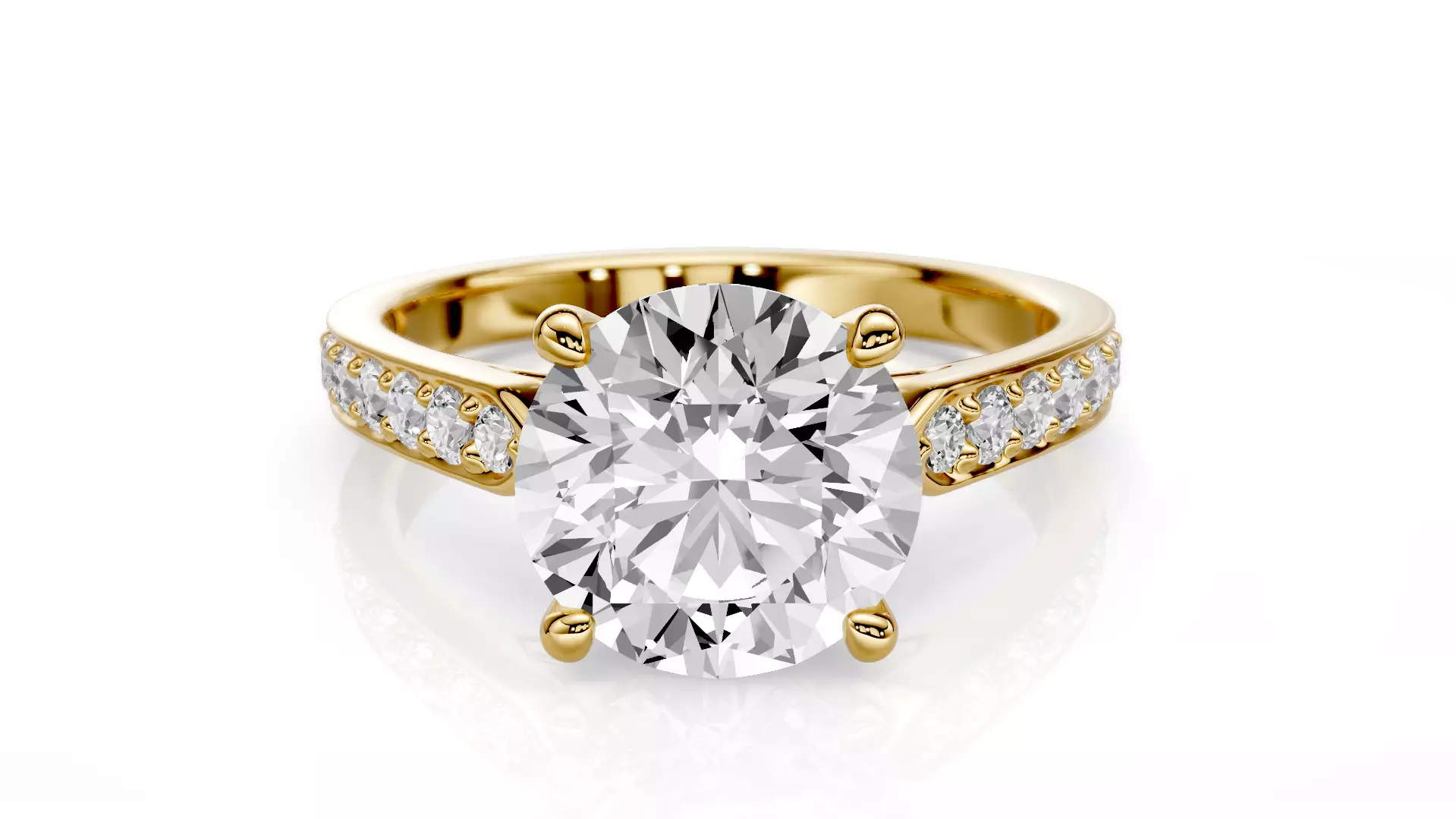 Engagement ring Ella 1-50ct 3D print model
