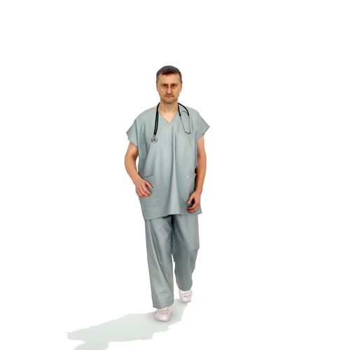 Walking Doctor WMan0304-HD2-O01P01-S Low-poly 3D model