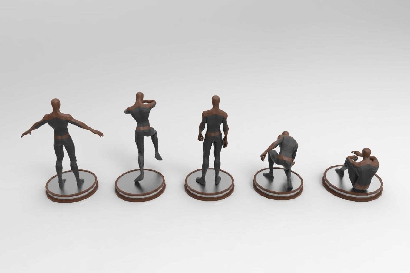 Spiderman lowpoly -rigged- Low-poly 3D model_3