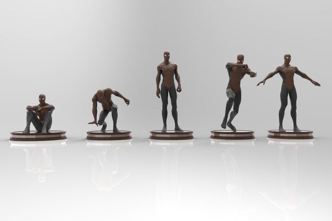 Spiderman lowpoly -rigged- Low-poly 3D model