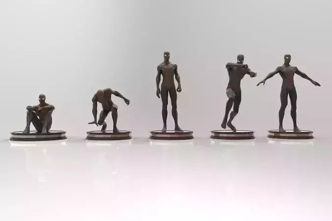 Spiderman lowpoly -rigged- Low-poly 3D model