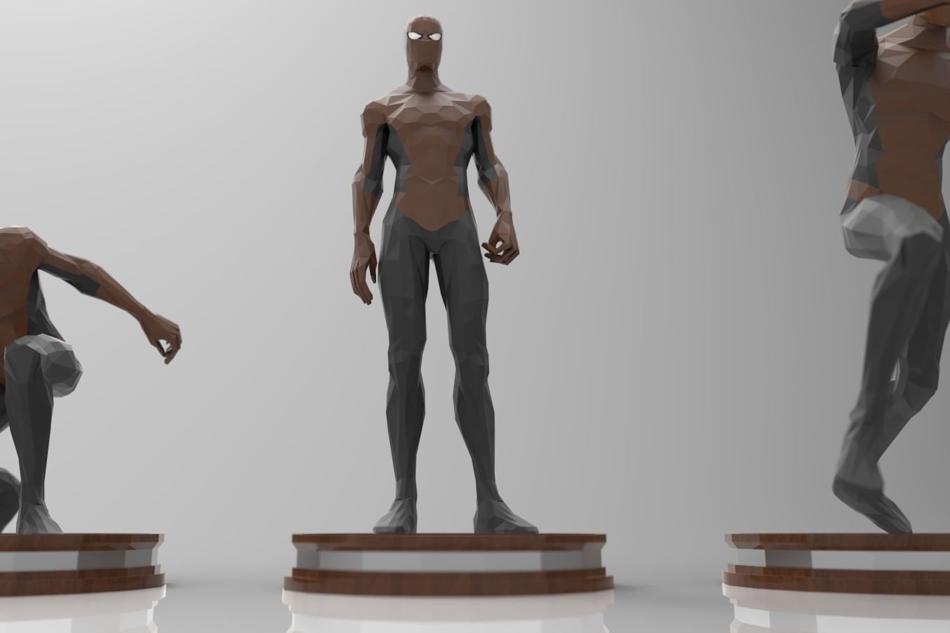 Spiderman lowpoly -rigged- Low-poly 3D model_6