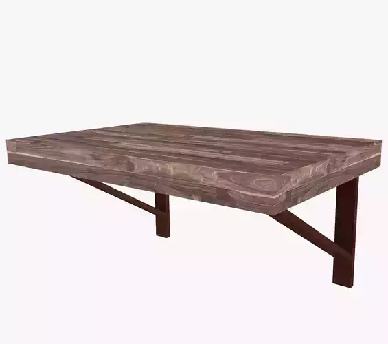 Shelf wooden dining table