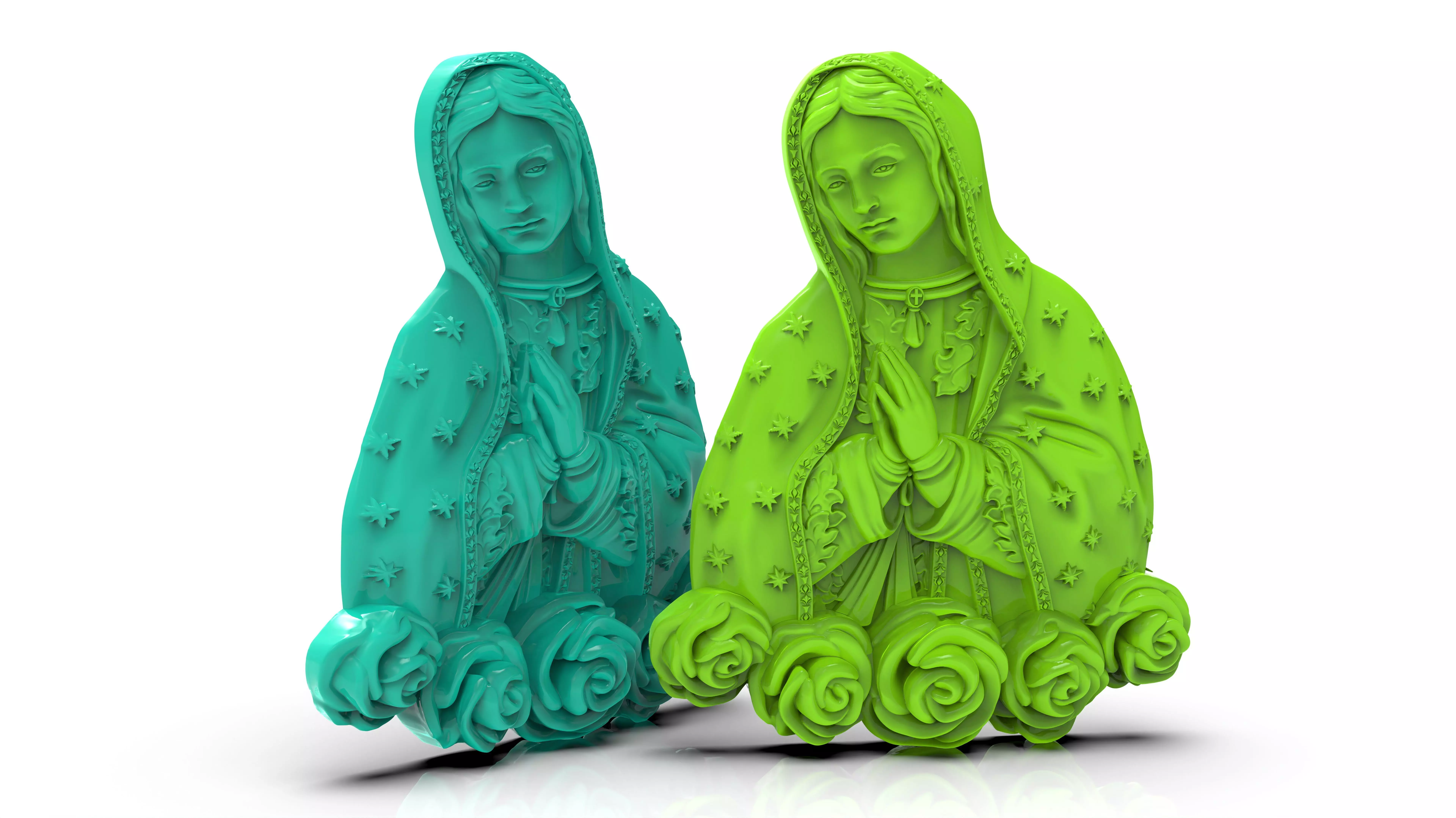 BLESSED VERGIN MARY PRINT READY 3D MODEL 3D print model