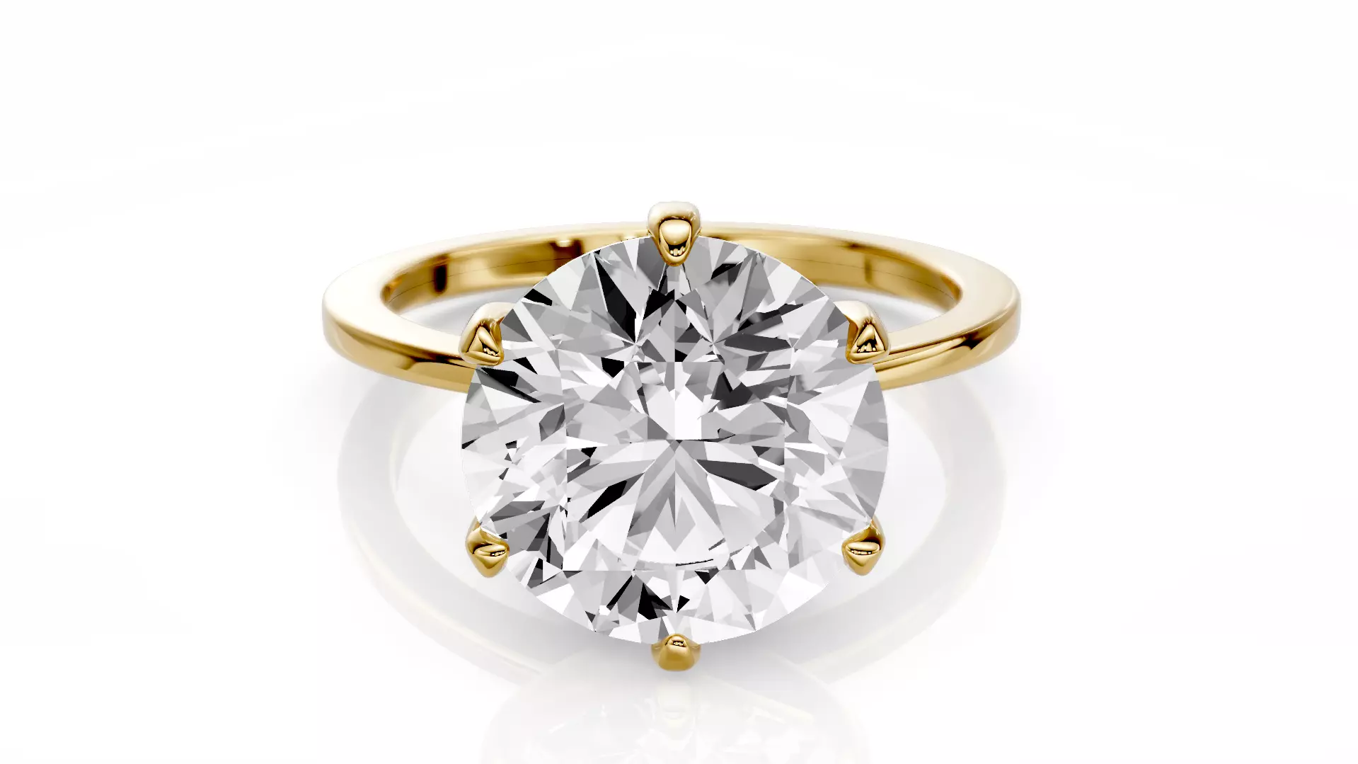 Engagement ring Noa 3ct 3D print model