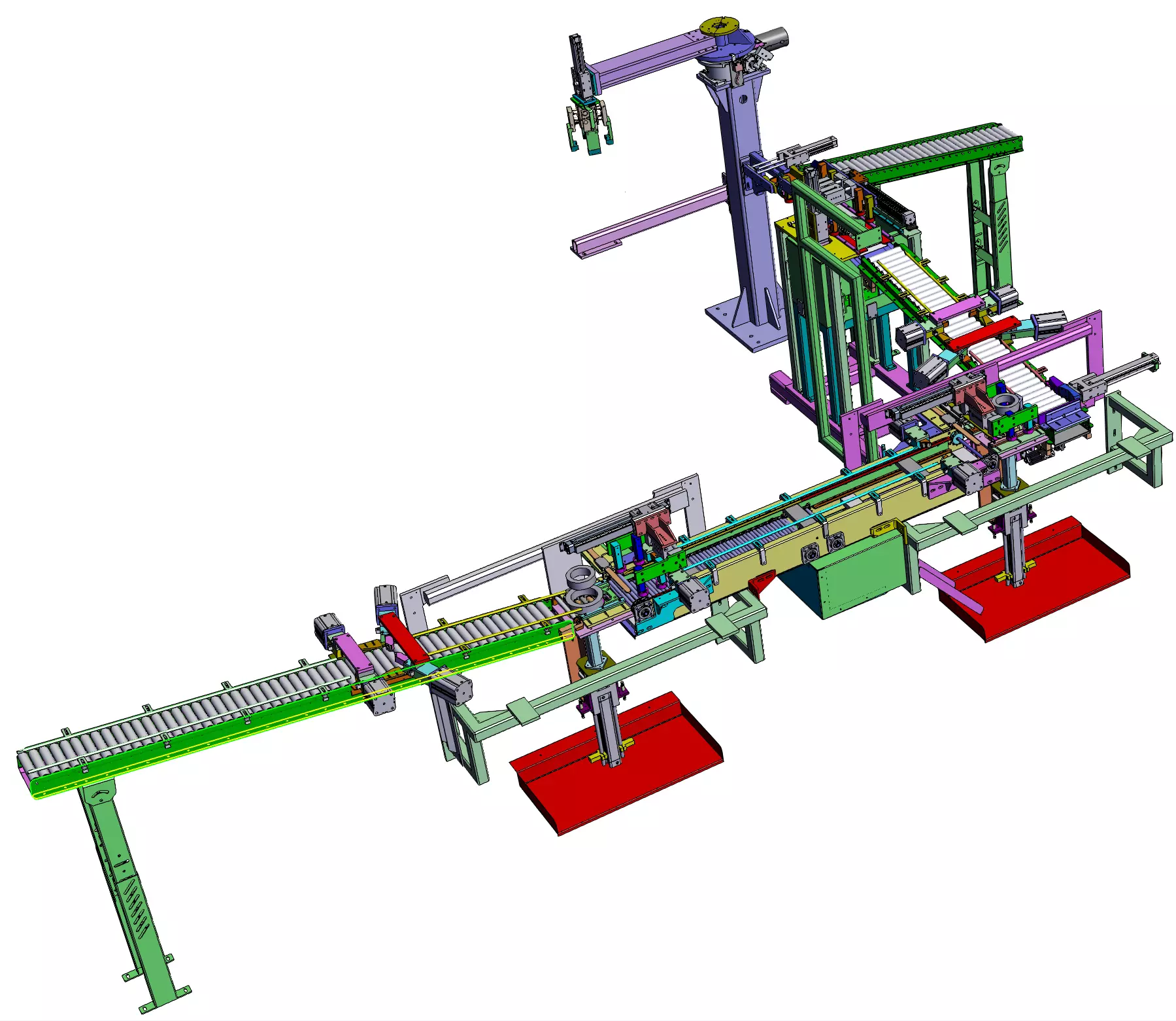 Highly automated filling production line 3D model